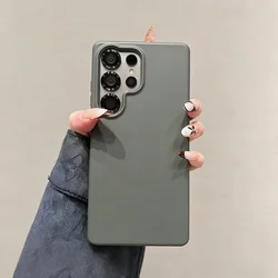 Ultra Liquid Silicone Flocking Candy Color Case for Galaxy A37 (Tan gray)