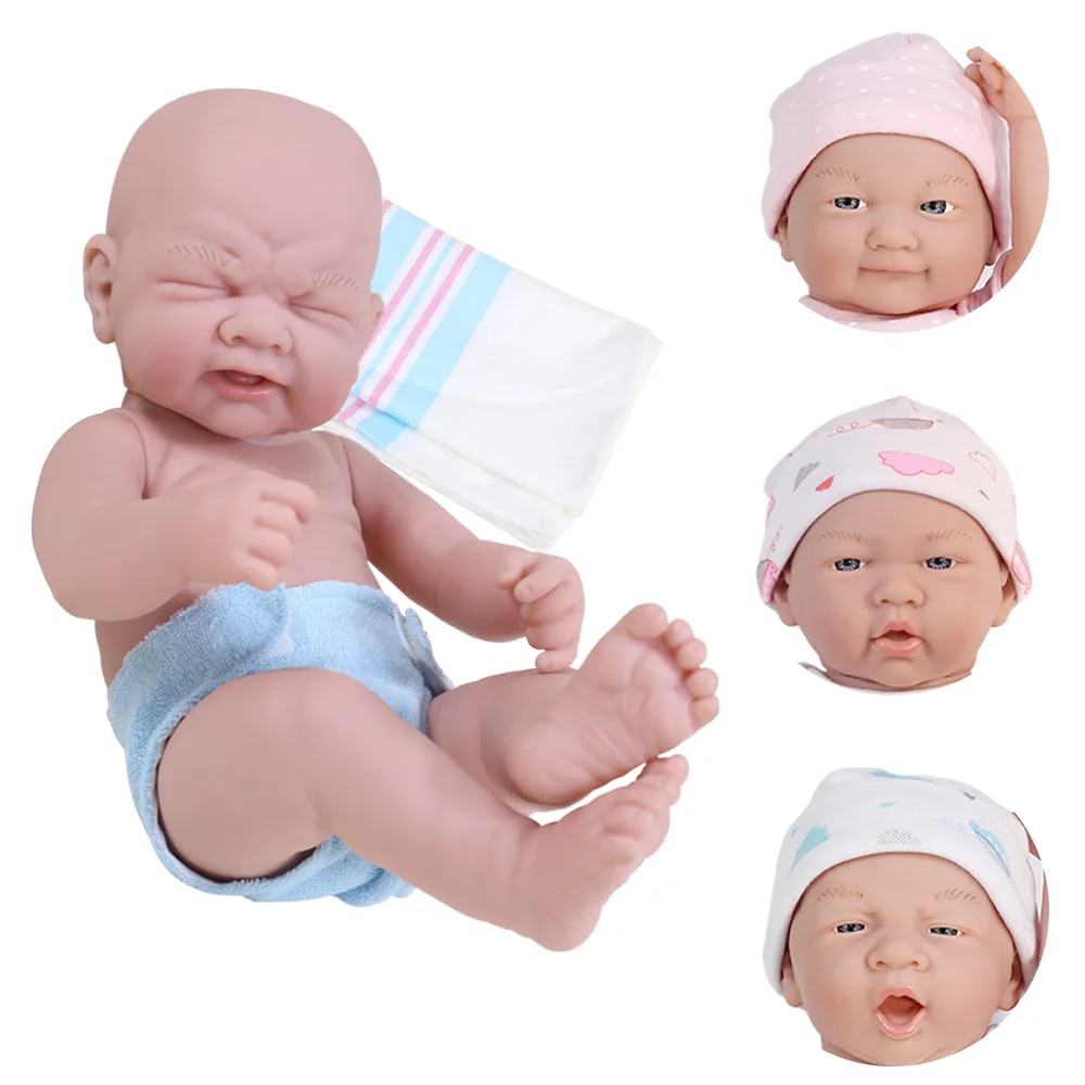 

35cm Real Silicone Reborn Toy Cute Expression Toddler Baby Reborn Doll Soft Touch High Quality Vinyl Doll For Girl Birthday Gift