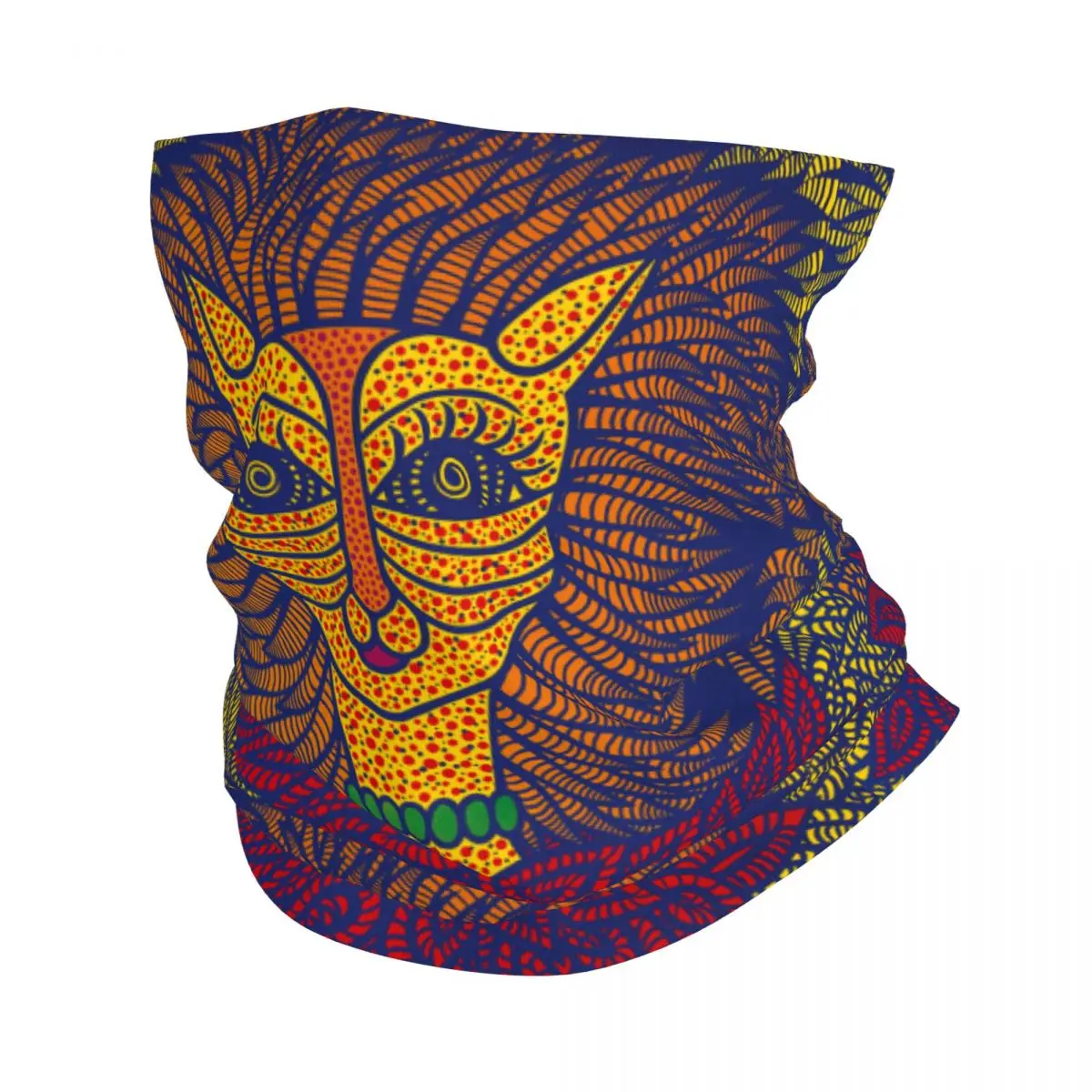 

Yayoi Kusama Self-Portrait Bandana Winter Neck Warmer Men Windproof Wrap Face Scarf for Hiking Abstract Art Gaiter Headband