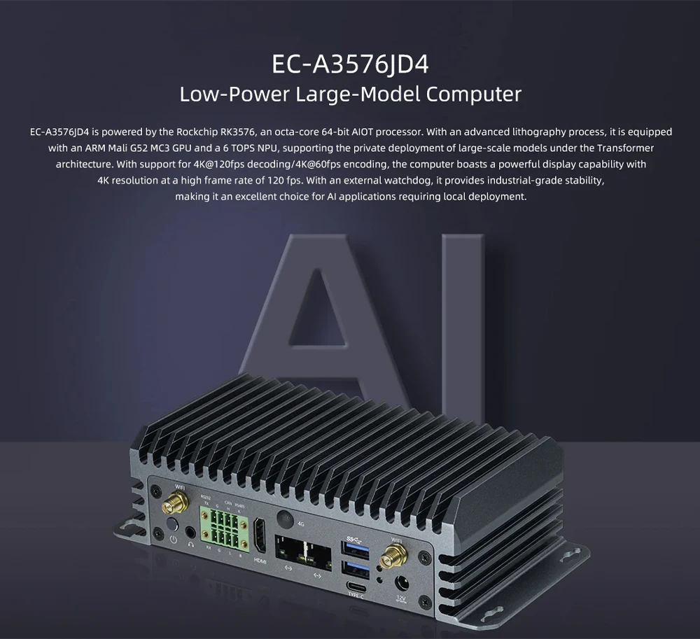 AIO-3576JD4 Large Model With Low Power Consumption AIOT Mainboard Rockchip RK357