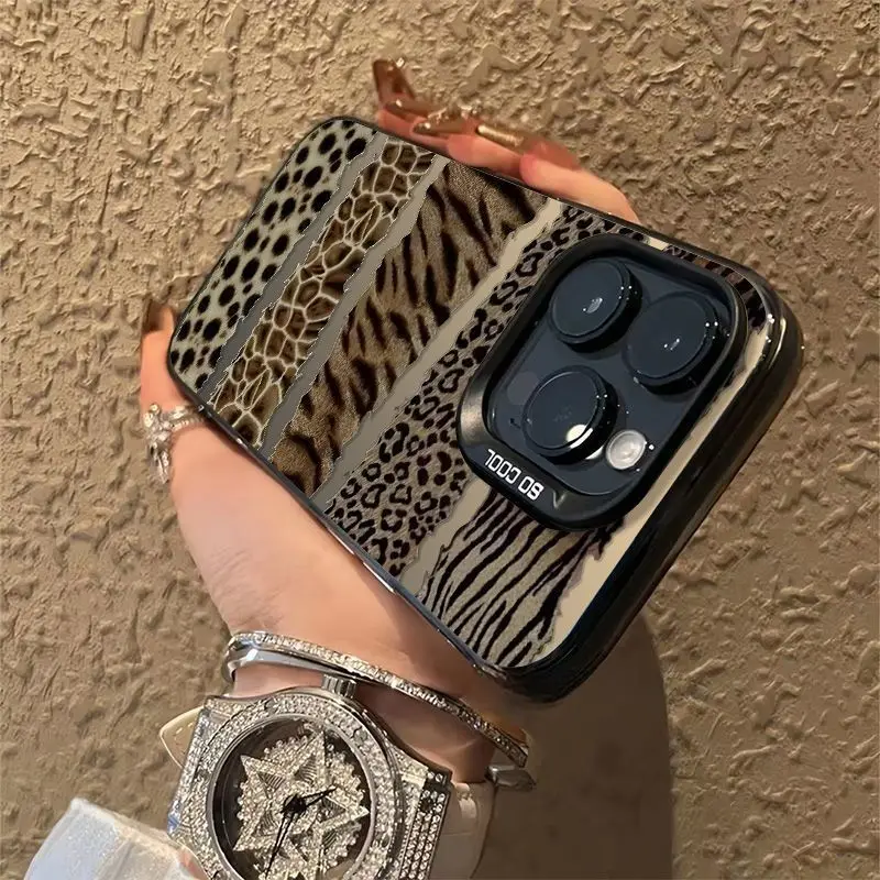 Luxury Brown Leopard Y2K Phone Case - Chic Animal Print Back Cover