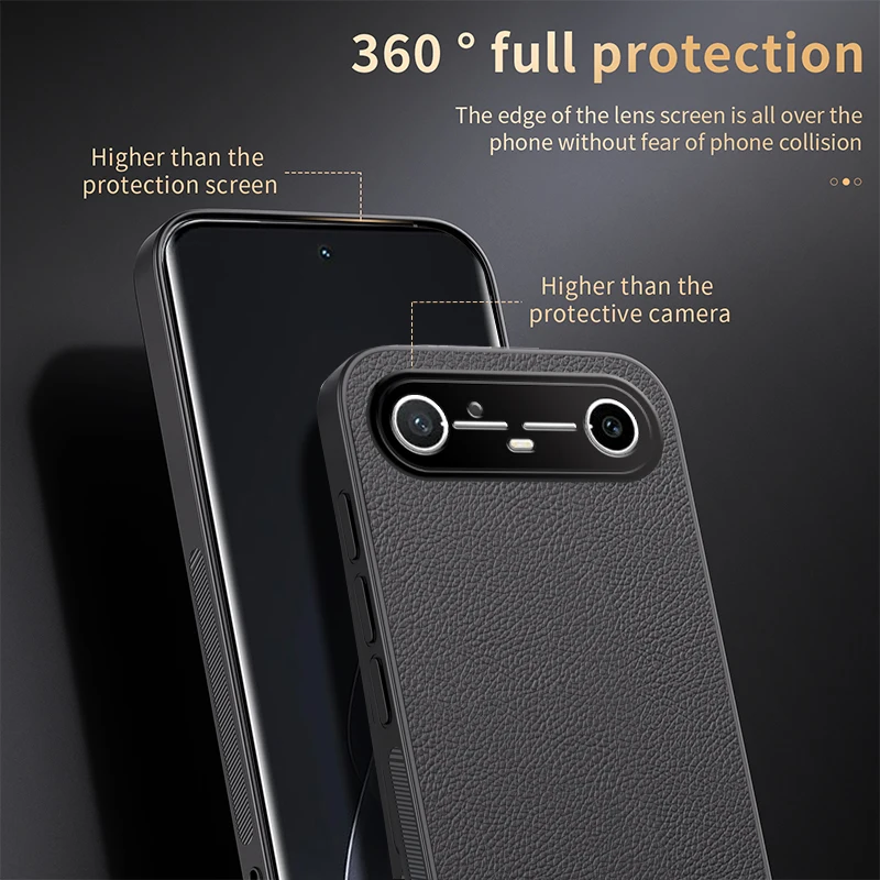 Luxury Business Leather Soft Frame Magnetic Phone Case Cover