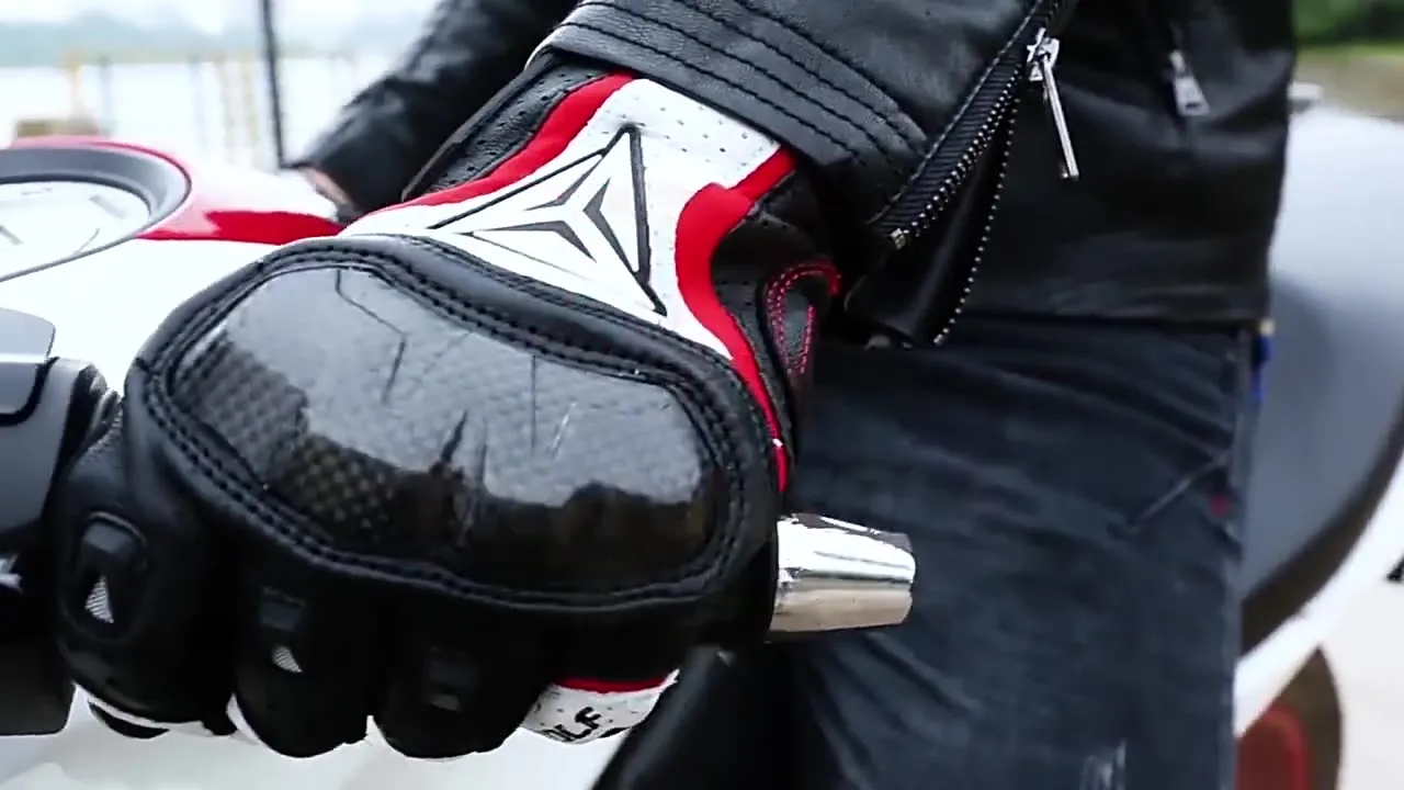 COOKOE Motorradhandschuhe Leder – Wind- & Wasserdicht, Mit Touchscreen-Fingerspitzen Für Herren