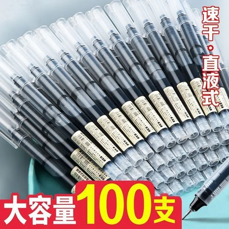 

Wholesale Packaged Quick Drying Straight Liquid Ball Pen Black Neutral Pen For Student Exam Exclusive Distribution
