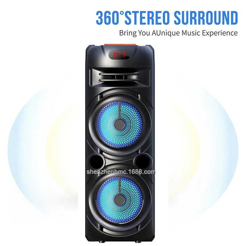 2023 New Double-eight-inch Outdoor Party Home Video Singing High Volume And  Good Sound Quality Wireless Bluetooth Speaker Column - Speakers - AliExpress