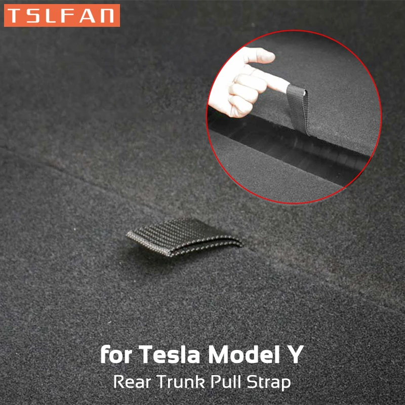 1pc Rear Trunk Pull Strap for Tesla Model Y-Drawstring Open Tail Storage Cover Drawer Organizer Car Accessories for car trunk organizer,trunk organizer,car interior organizer