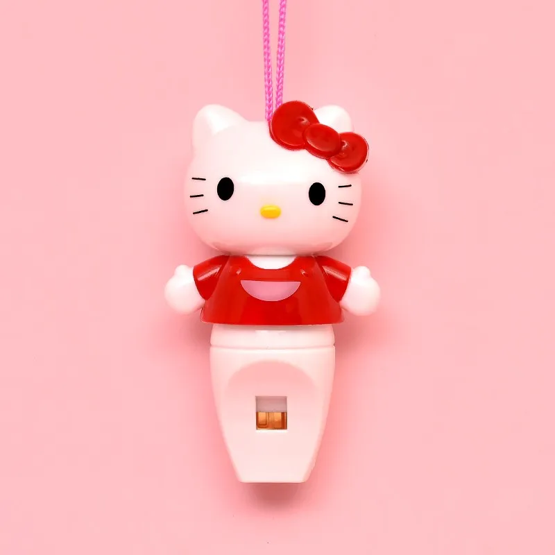 TAKARA TOMY 2022 New Cute Hello Kitty Childrens Toy Whistle KidsRope Pendant Toy Whistle Cartoon Funny Children Gift