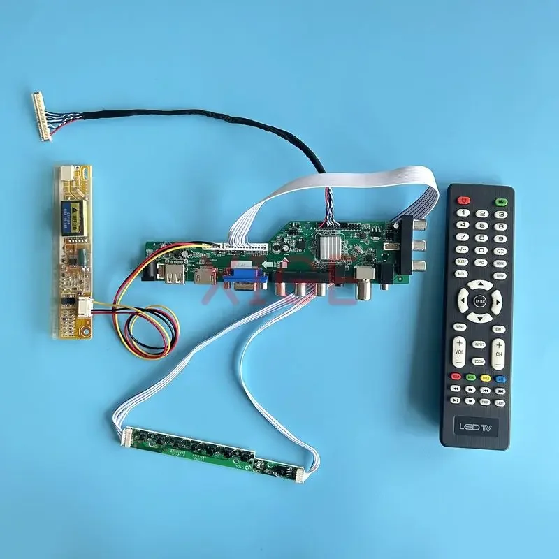 

Плата драйвера ЖК-дисплея для QD15TL04 QD15TL07 QD15TL09 1CCFL IR + AV + USB + HDMI + VGA цифровой сигнал DVB 1280*800 комплект ЖК-мониторов 30Pin LVDS