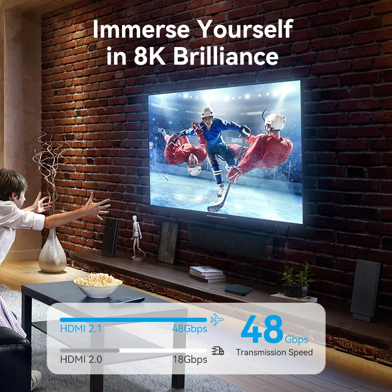 Vention HDMI ȣȯ Ŀ÷ - ͽټ ̺ Ŀ, PS5 Roku ƽ  HD 2.1 Ŀ, 8K 60Hz