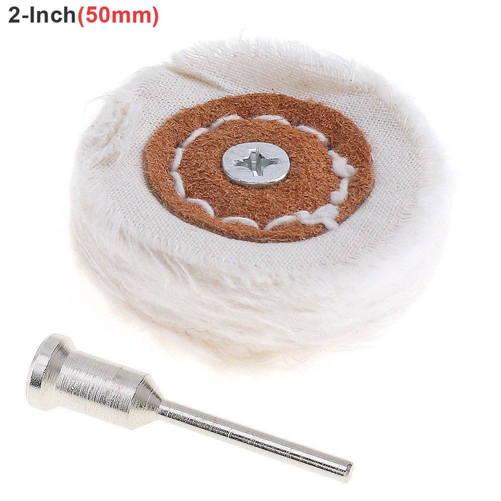 

2 Inch T-shaped White Cloth Polishing Wheel Flannel Mirror Polishing Buffer Cotton Pad for Surface Polishing /Grinding