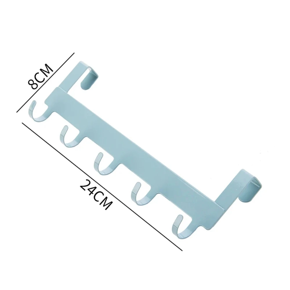 Door Hooks Hook Over The Door 5 Hooks Home Bathroom Organizer Rack Clothes Coat Hat Towel Hanger New Bathroom Kitchen Accessorie storage hook,door hook