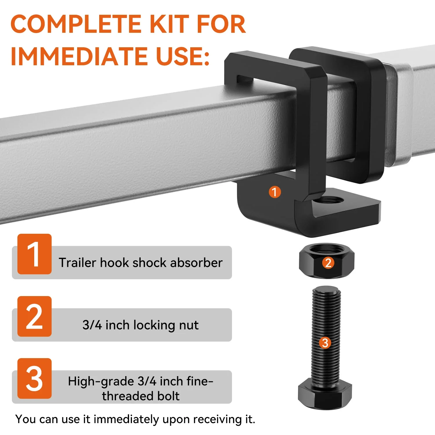 2 Inch Anti Rattle Hitch Tightener Heavy Duty Steel Stabilizer, Corrosion Resistant Quick Install Anti-Wobble for 2" Hitches