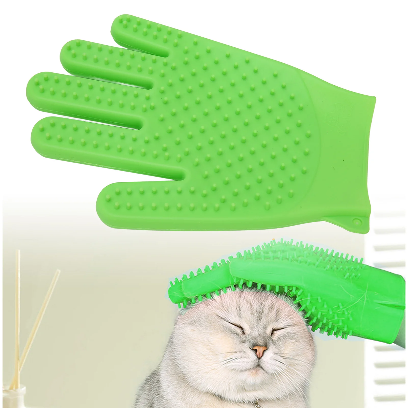 Pet Glove Cat Grooming Glove Cat Hair Deshedding Brush Gloves Dog Comb For Cats Bath Hair Remover Clean Massage Brush