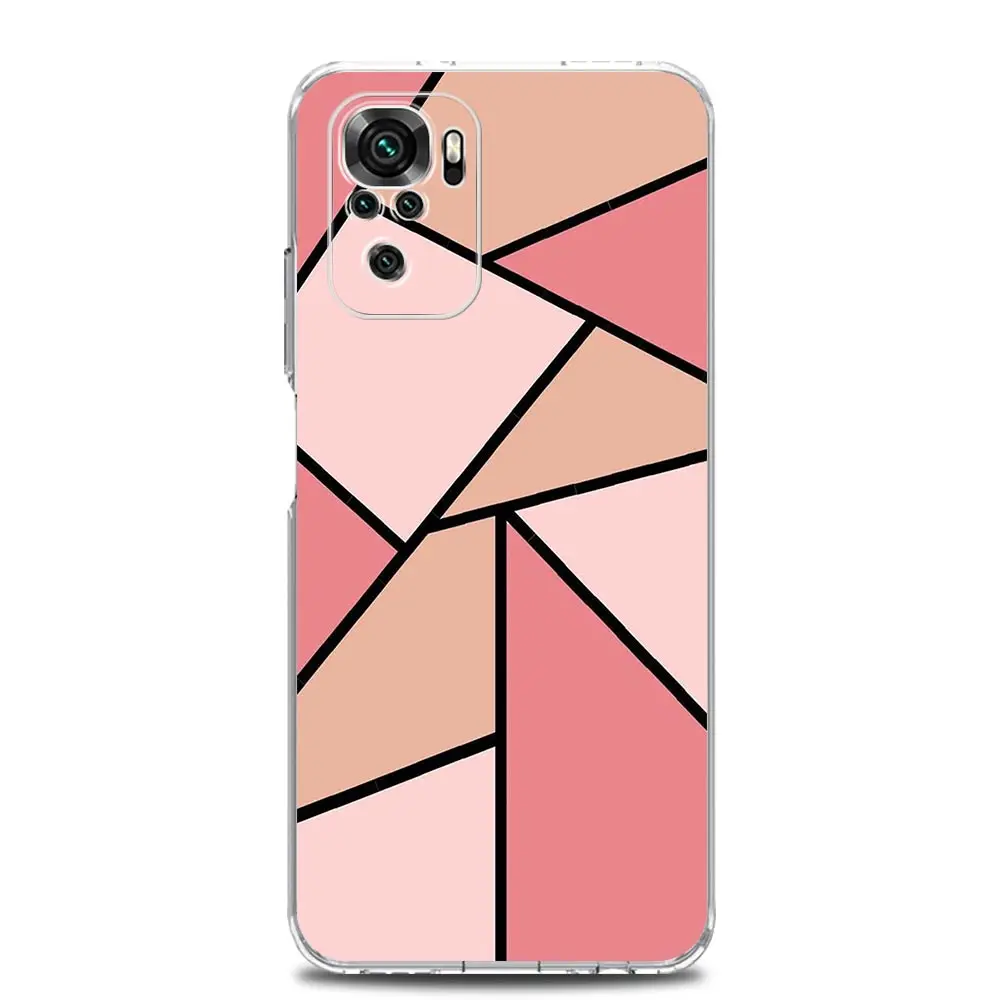 Colorful Geometric Marble Soft TPU Phone Case