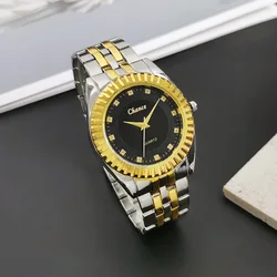 Elegant Sun - Patterned Quartz Watch with Alloy Steel Strap (Men black)