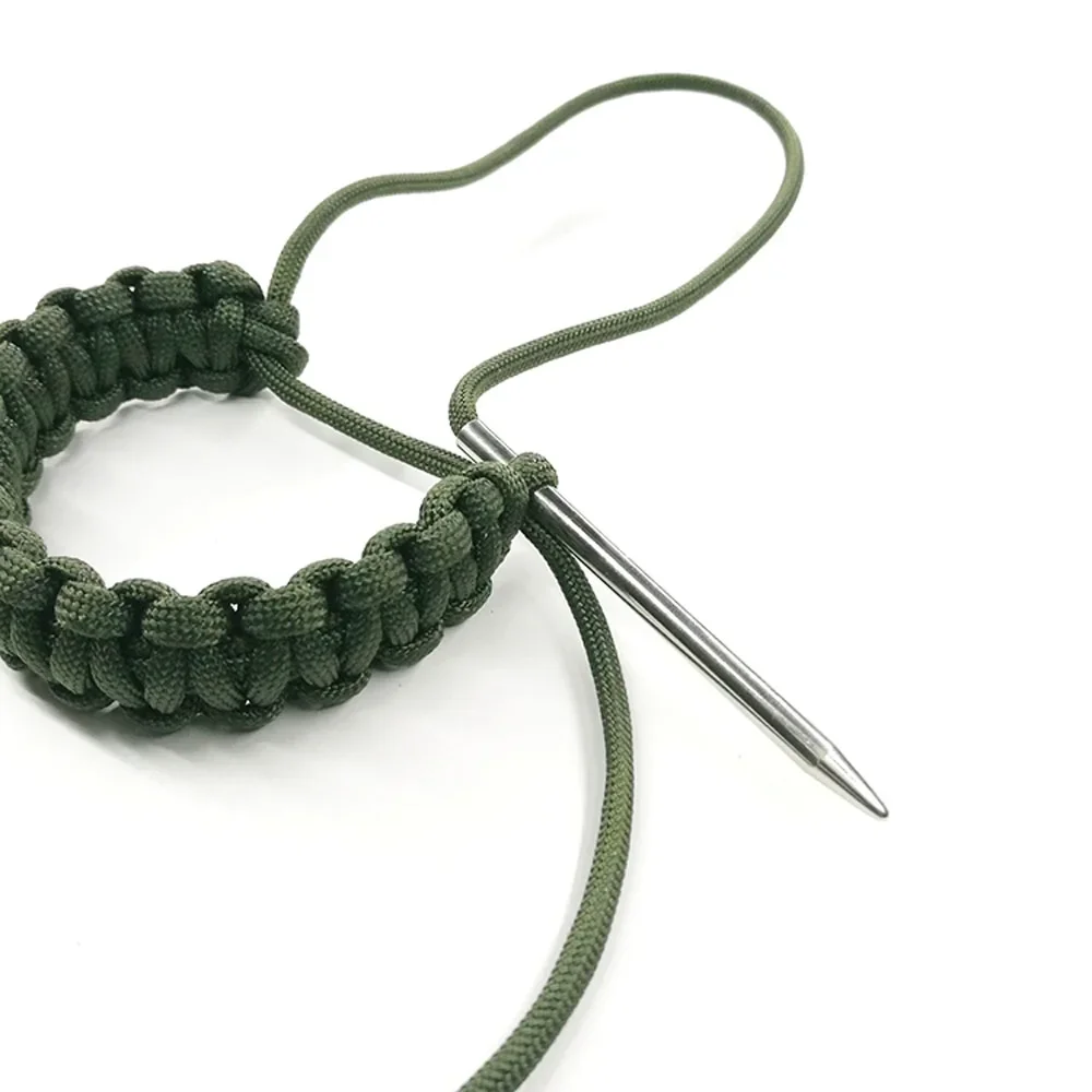 Paracord Accessories 2pcs Paracord Rope Bracelet Knitting Needle Stainless Steel For Laces Strings 550 Paracord Edc Stainless Weaving Needles Tool