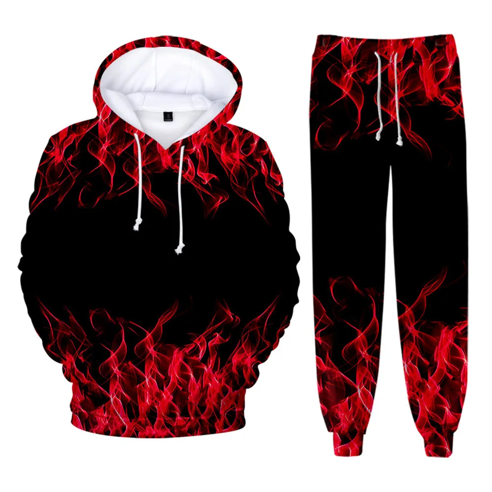 Colorful Flame 3D Print kids Tracksuit Set Casual Hoodie+Pants 2pcs Sets Spring Autumn Oversized Sweatshirt Fashion Clothes kids clothing set kids sports suit children sports suit boys tracksuits suit boys tracksuits kids sweatshirt set boys clothing set