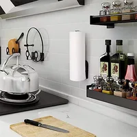 Kitchen Paper Towel Holder Adhesive Tissue Hanger Toilet Roll Paper Dispenser Cabinet Storage Napkin Rack Bathroom Accessories 3