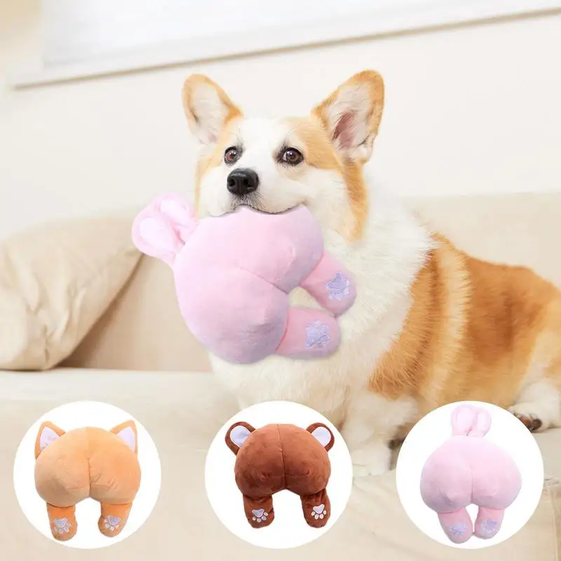 

Squeaky Plush Dog Toy Durable Animal Shape Chewing Stuffed Toys Bite Resistant Interactive Toy For Small Dogs Pet Accessories