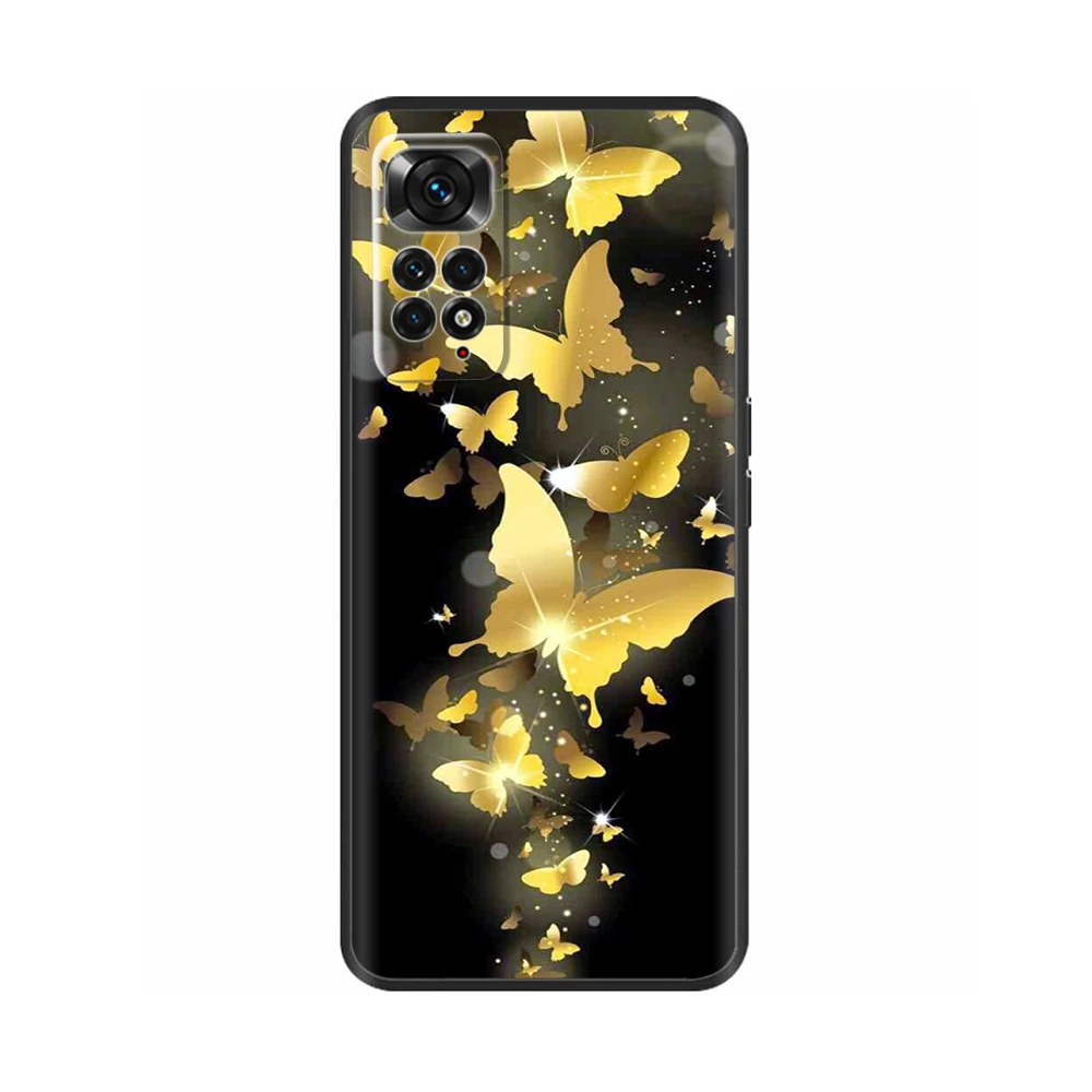 For Redmi Note 11s 11 Pro Case Soft Silicone Protection Back Covers For Xiaomi Redmi Note 11 11Pro Cases note11 TPU Black Bumper