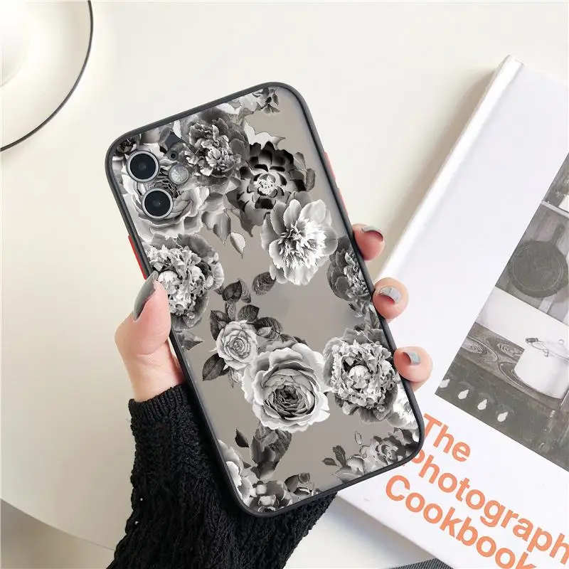 Painted Floral Shockproof Phone Case with Flower Design