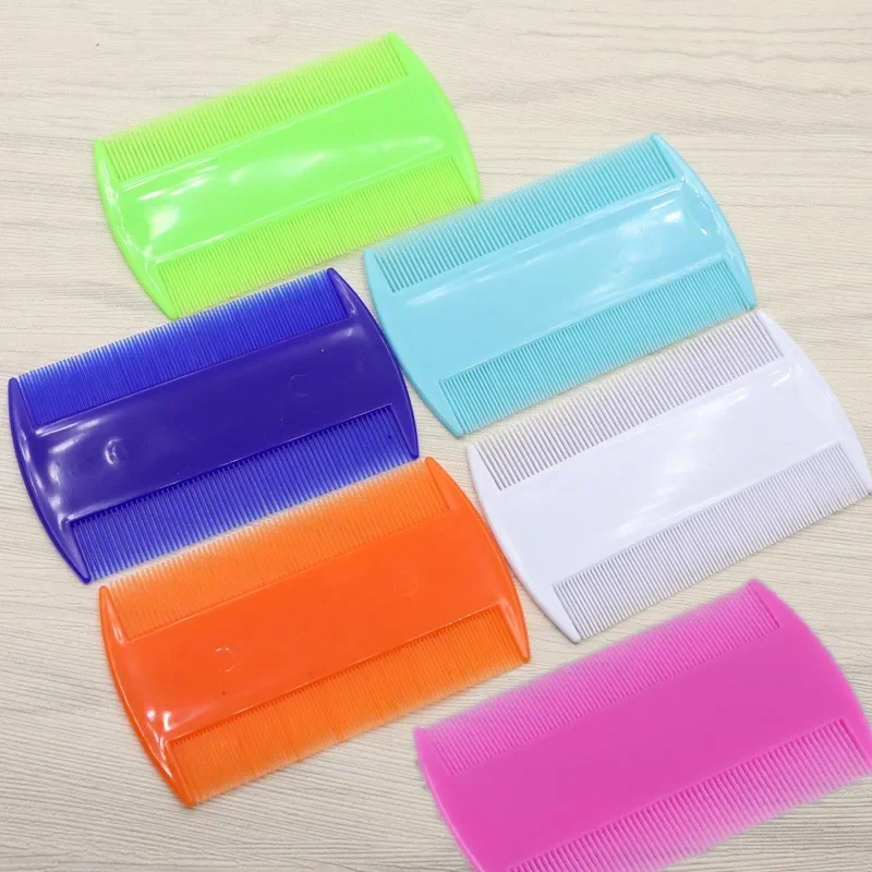 Double Sided Nit Fine Tooth Head Lice Hair Combs for Kids Pet Dog Cat Flea Plastic Hair Combs Brush Pet Cleaning Supplies