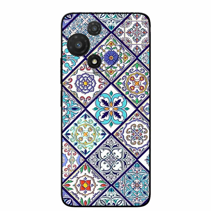 3D Cartoon Embossed Retro Silicone Case with Anime Bumper
