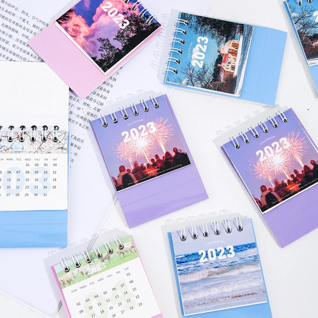 2023 calendar The New Mini Desk calendar for school schedule 2022 2023  office supplies planner Paper