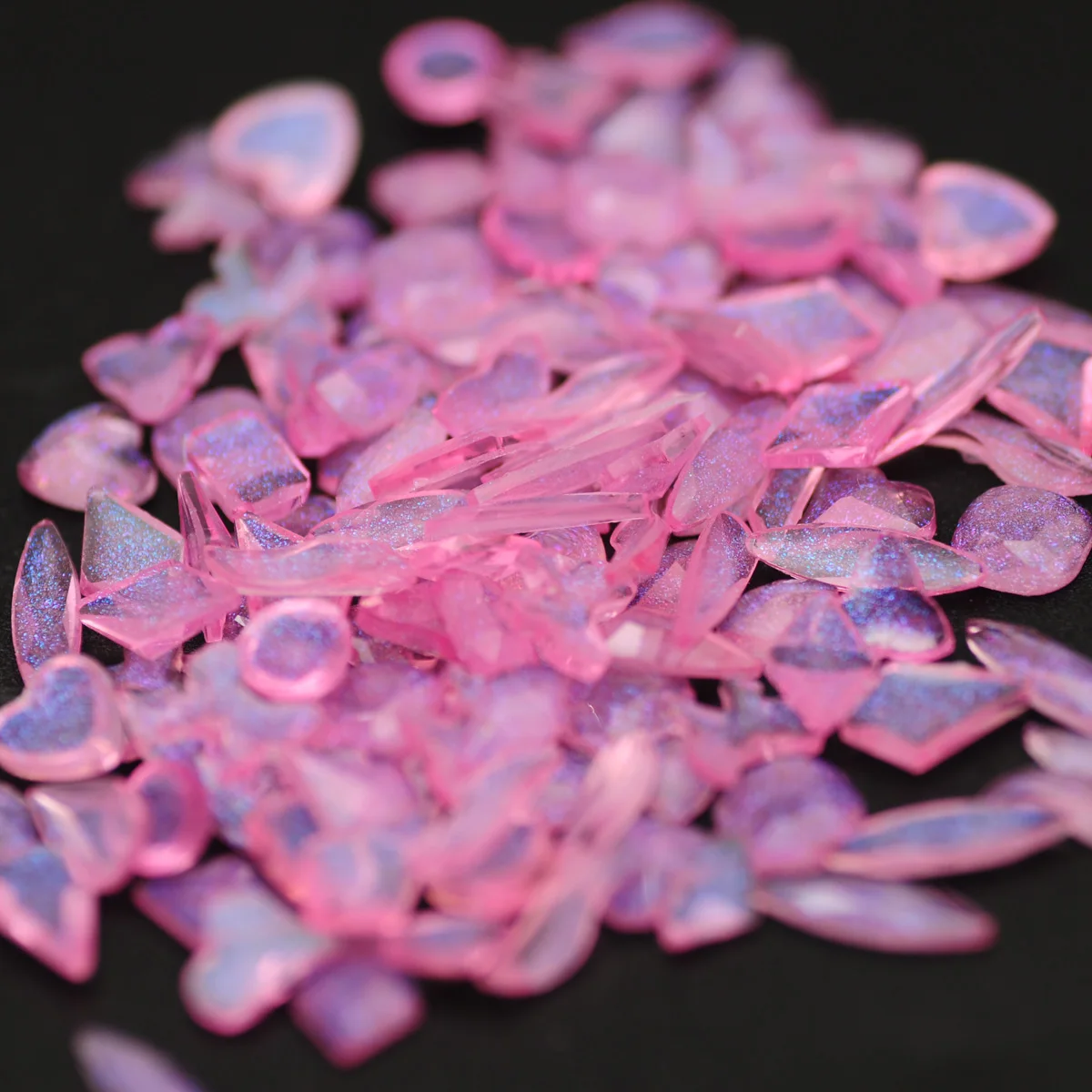 

100pcs Similar Swarovsky Resin Strass Mix Aurora Flat Back Shaped Nail Art Rhinestones 3D For DIY Manicure Diamond Decoration