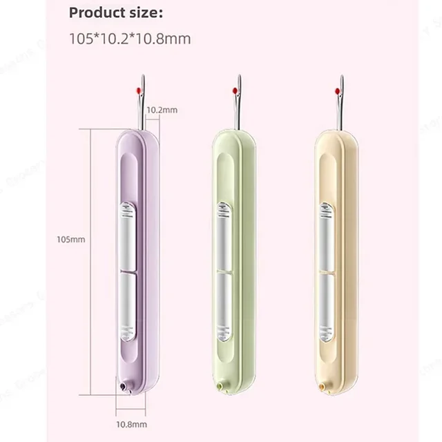 2 In 1 Needle Threader and Seam Ripper Tool Multifunctional Sewing Thread Remover Cross Stitch Crafting Accessories Easy Use 2
