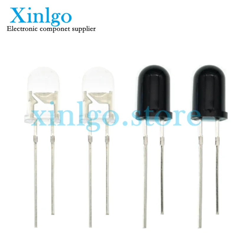 

10pairs 3mm 5mm 940nm LEDs Infrared Emitter and IR Receiver Diode Diodes 301A for arduino