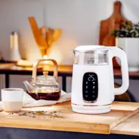 Bouilloire électrique, style élégant, précision, LED, 1,7 L. Idéal pour les thés, le café et pour les parents, régulation de température 40-100 ° C. 2