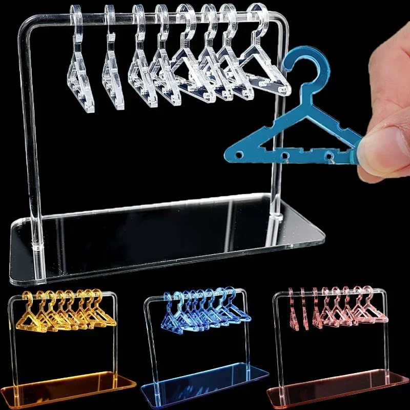 8Pcs Hangers Creative Earring Display Clear Acrylic Organizer Stand Showcase Ear Stud Hanger Shape Tabletop Jewelry Storage Rack