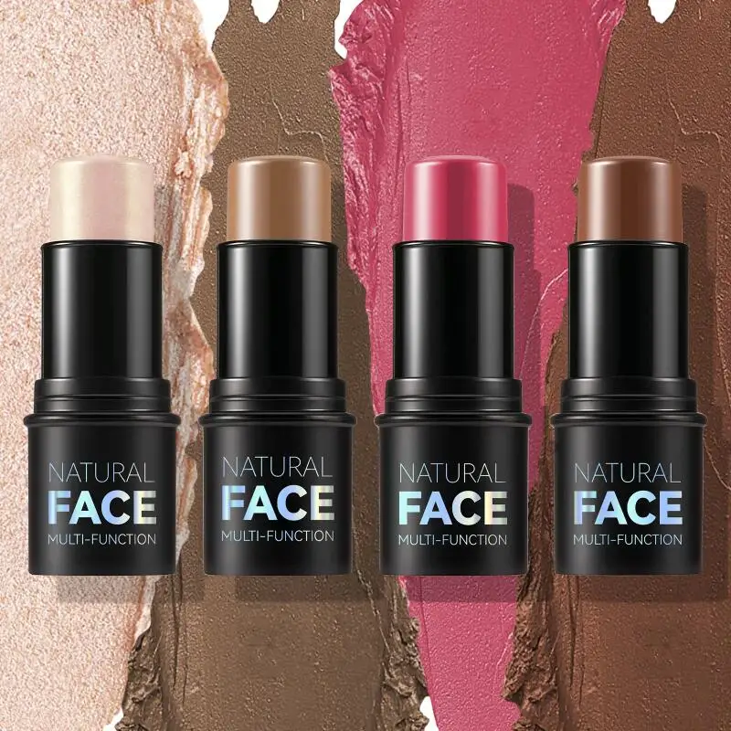 Multifunctional Makeup Waterproof Contouring Bronzer Highlighters Stick Glitter Silky Nose Shadow