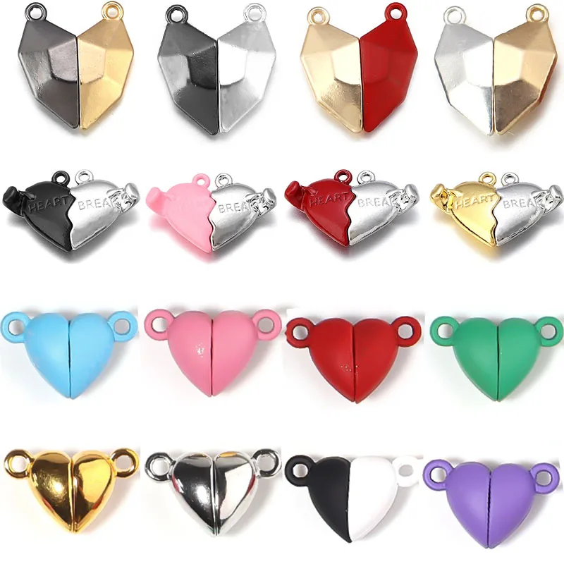 

3-10 sets Love Heart Magnetic Clasps For Making Jewelry Magnet Connector Clasp End Buckle DIY Bracelet Necklace Accessories