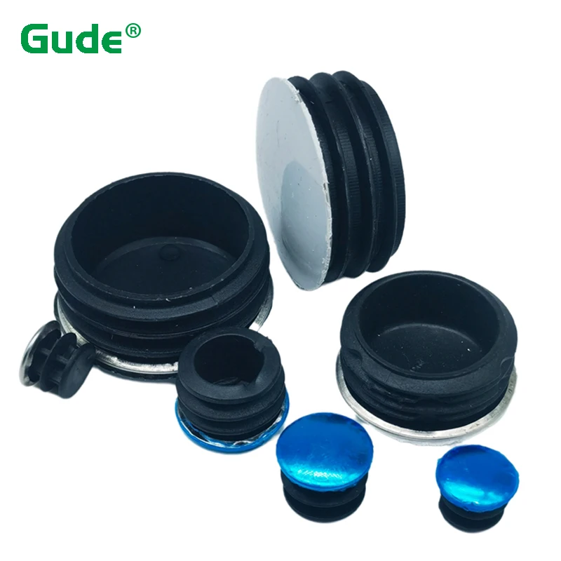 

16mm-60mm Round Tube Pipe Inner Plug Blanking End Caps Plastic+Iron Inserts Stopper Chair Leg Feet Pad Cover Furniture Accessory