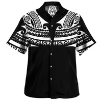 Summer New Vintage 3D Polynesian Islands Printed Shirts Coat Of Arm Graphic Short Men Fashion Cool Clothes Top 2