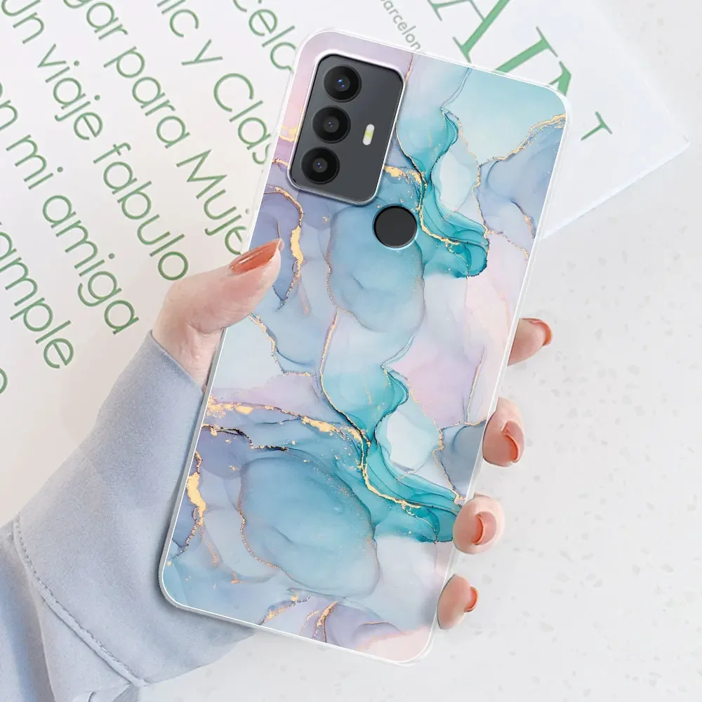 Floral Transparent TPU Silicone Soft Phone Case Cover - Flower Printing Coque Bumper