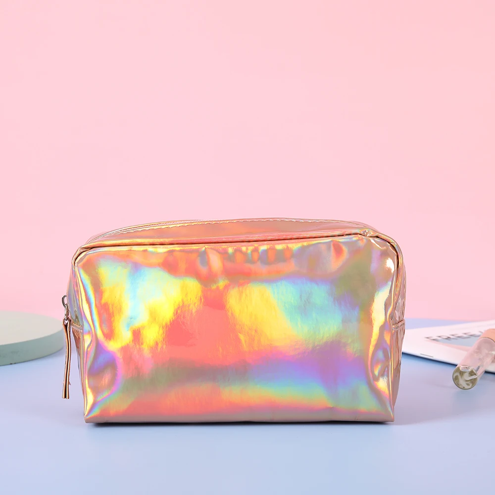 Trendy New Laser Design Clutch Storage Zipper Bag Waterproof and Dirt Resistan Lightweight Makeup Pouch, Versatile Cosmetic Bag 4