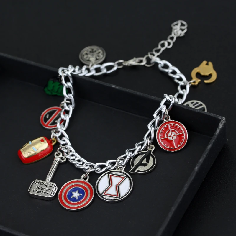 Bracelet Jewelry Disney Marvel Movie Peripheral Winnie the Pooh Bear The Little Mermaid Moana Stitch Charm for Women Girl Gift for Bracelet Jewelry Movie Jewelry Ornament