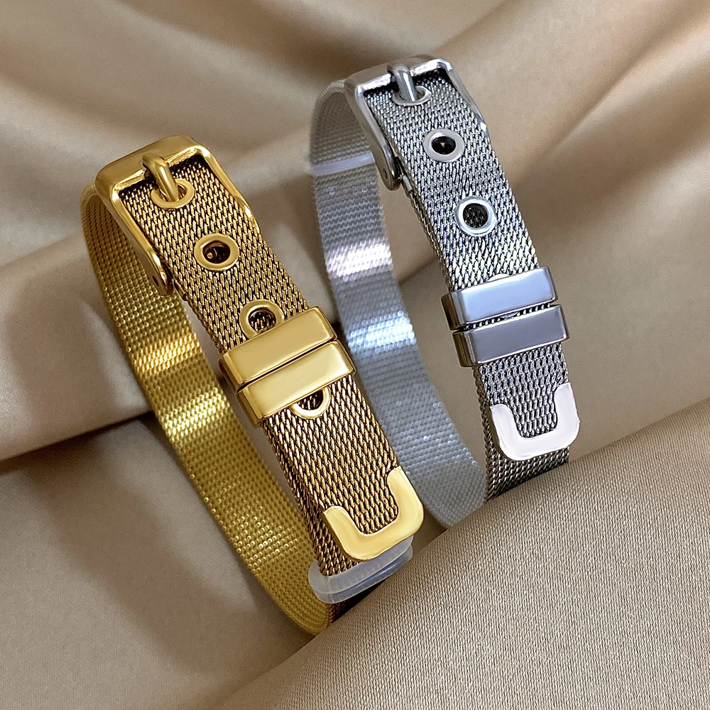 Greatera Stainless Steel Knit Mesh Bracelet for Men – Fashionable, Adjustable, and Stylish Accessory