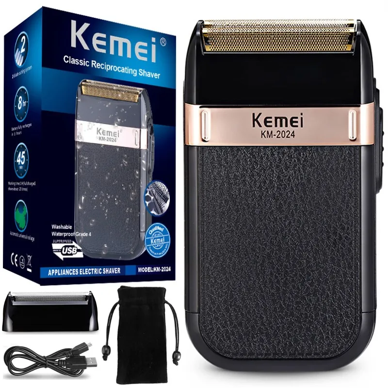 KM- Clipper Electric Shaver Men's Razor Beard Trimmer Shaver For Men Portable Shaving Machine Hair Clipper Facial Epilator