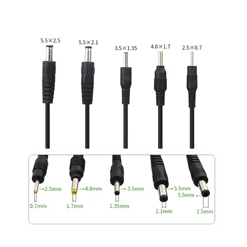 USB To DC 3.5*1.35mm 2.0*0.6mm 2.5*0.7mm 4.0*1.7mm 5.5*2.1mm 5.5*2.5mm Plug Jack DC 5V Power Extension Cable Connector - Image 3