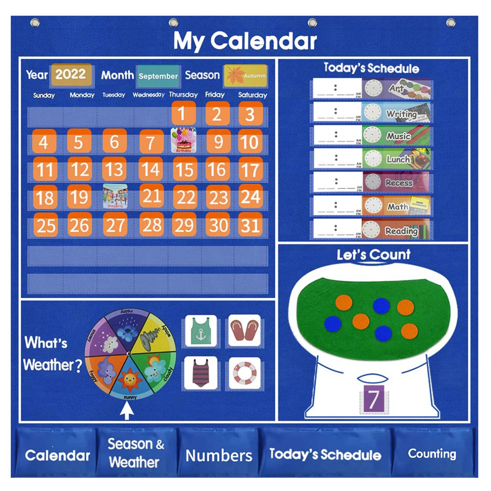 Classroom Calendar Set Classic Classroom Bulletin Board Decoration With Calendar Preschool Calendar For Kids Toddler Calendar Bulletin Board Aliexpress