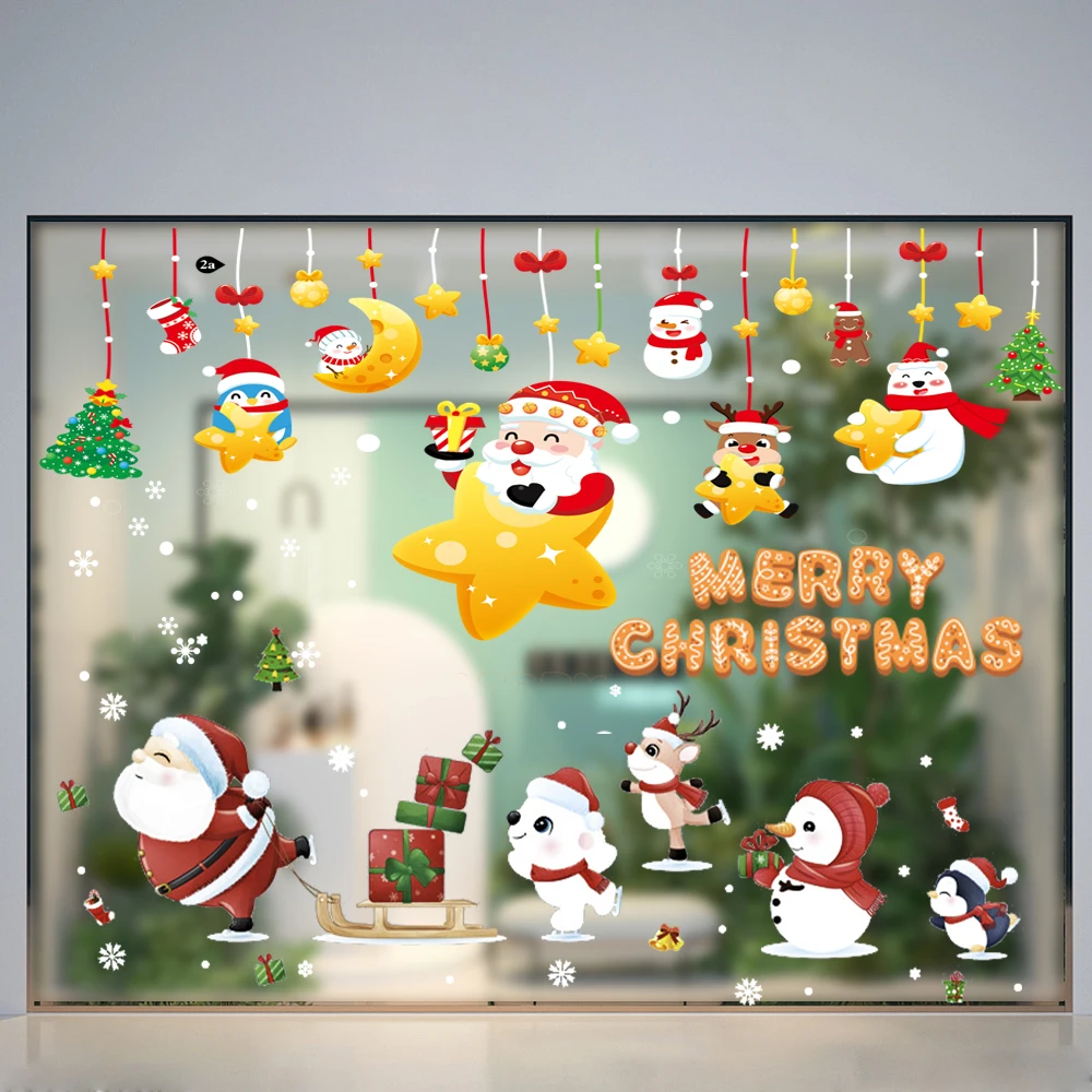 Christmas Stickers Home Atmosphere Decoration Children's Room Window Store Window Static Glass
