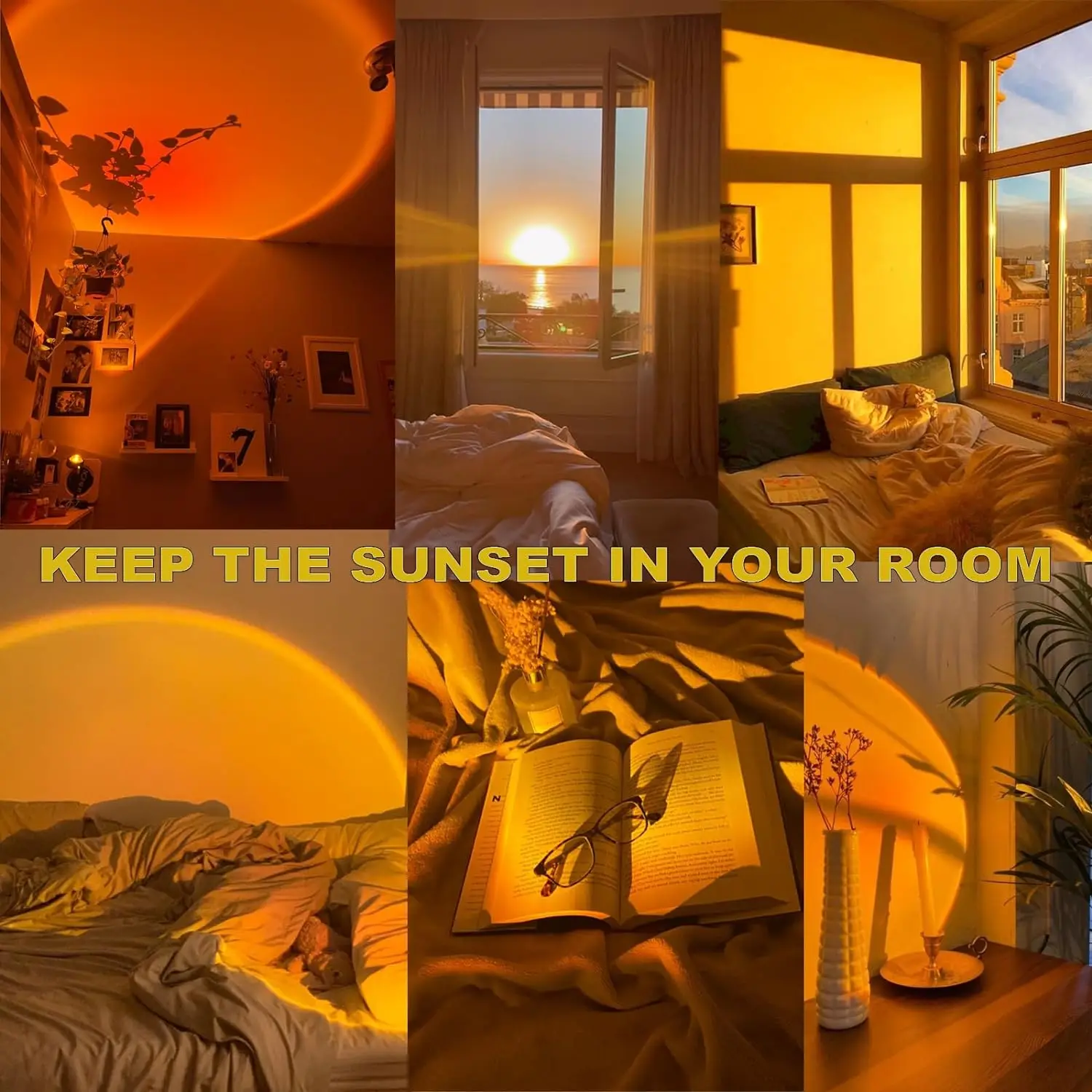 Sunset Lamp Nightlights USB Projector Birthday Party Decoration Mood Lights For Bedroom Living Room Wall Photography