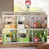 New 3D Puzzle Miniature House Coffee Shop Fruit Shop Convenience Store Assembly Toys with Lights Collection Decoration 1