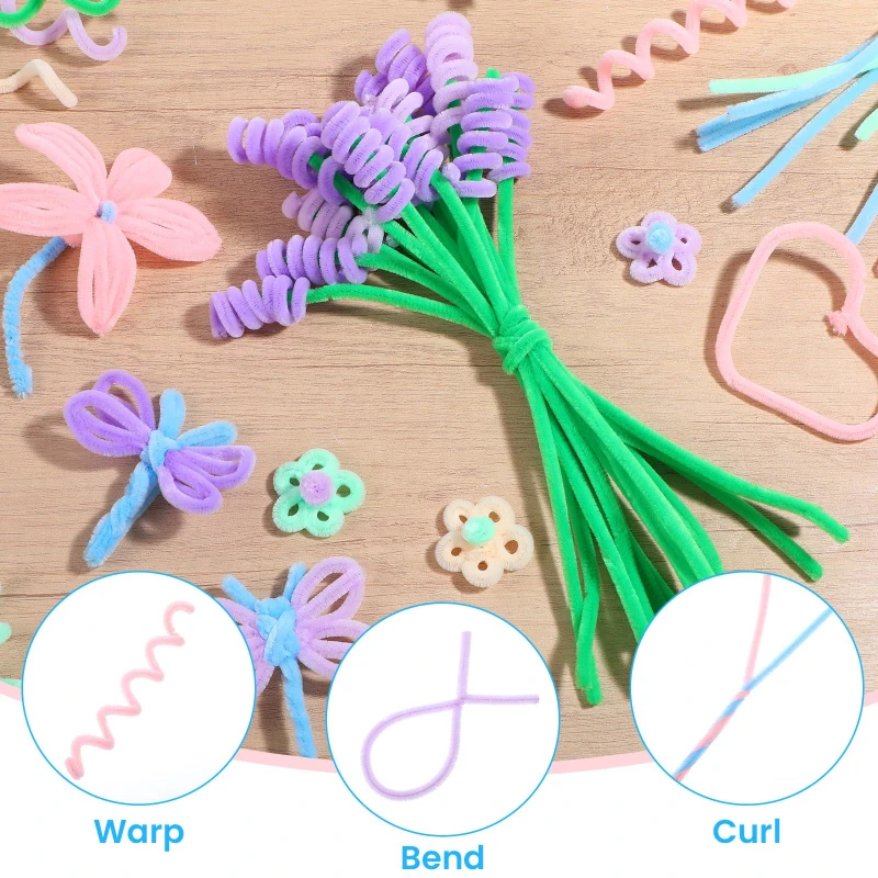 Pipe Cleaners for Crafts Creative Chenille Stem Wire Twisted Stick