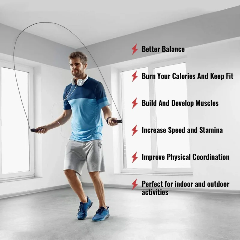 Speed Jumping Rope 1pcs Steel Wire Durable Fast Jump Rope Cable Sport Exercise Workout Equipments Home Gym jump rope