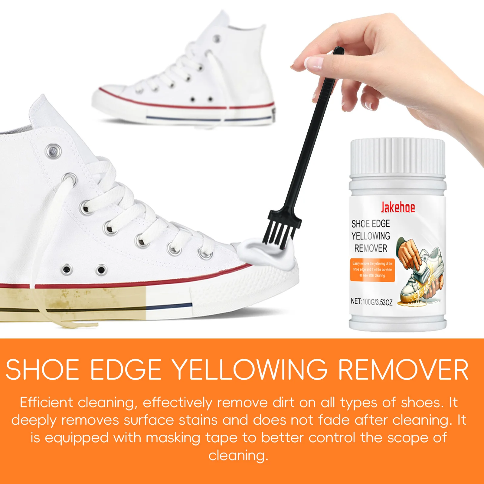 Shoe Cleaner Removes Dirt Stains from White Shoes